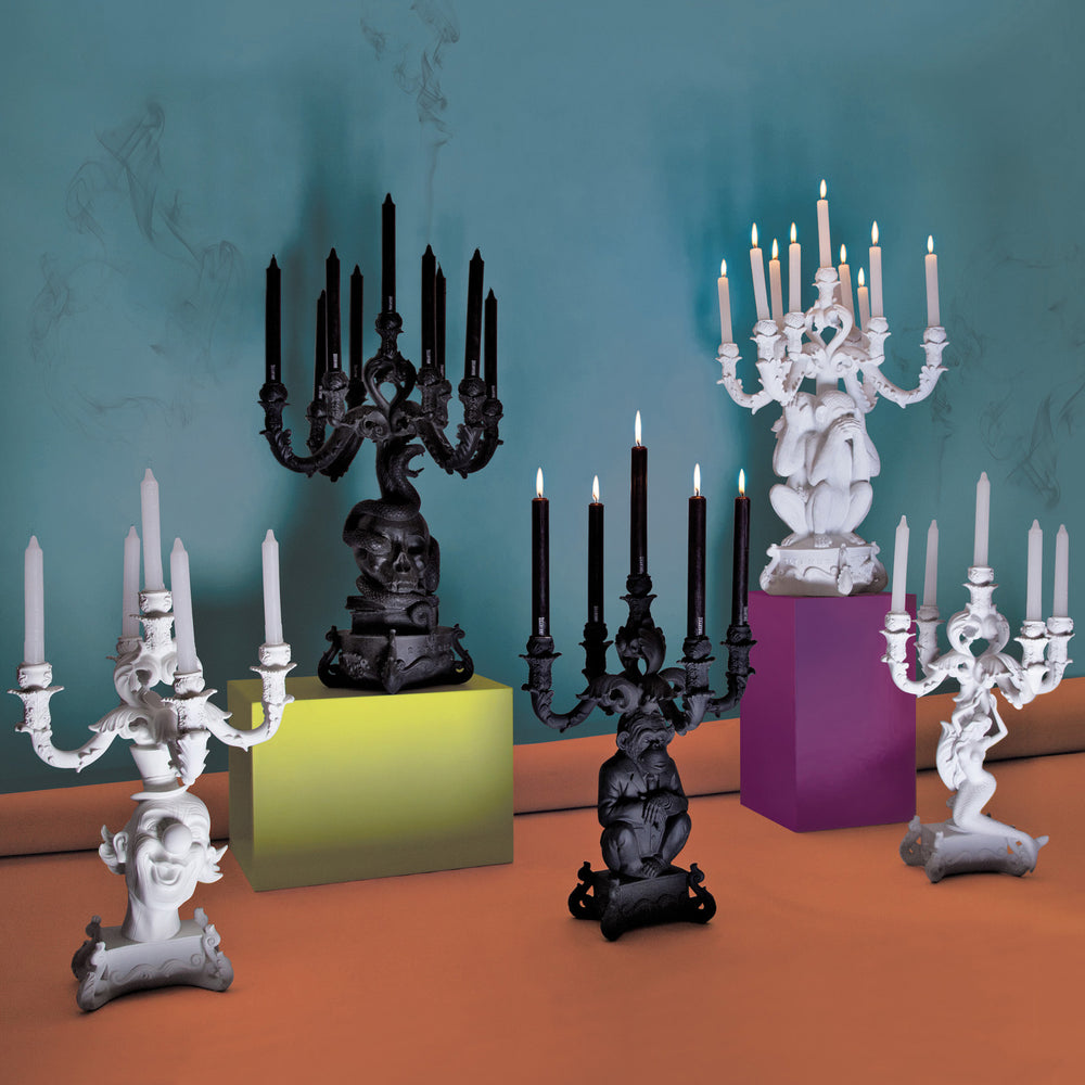 Burlesque 3 Monkeys Candle Holder