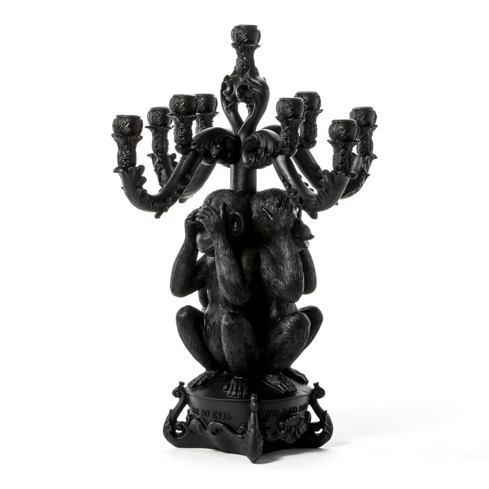 Burlesque 3 Monkeys Candle Holder