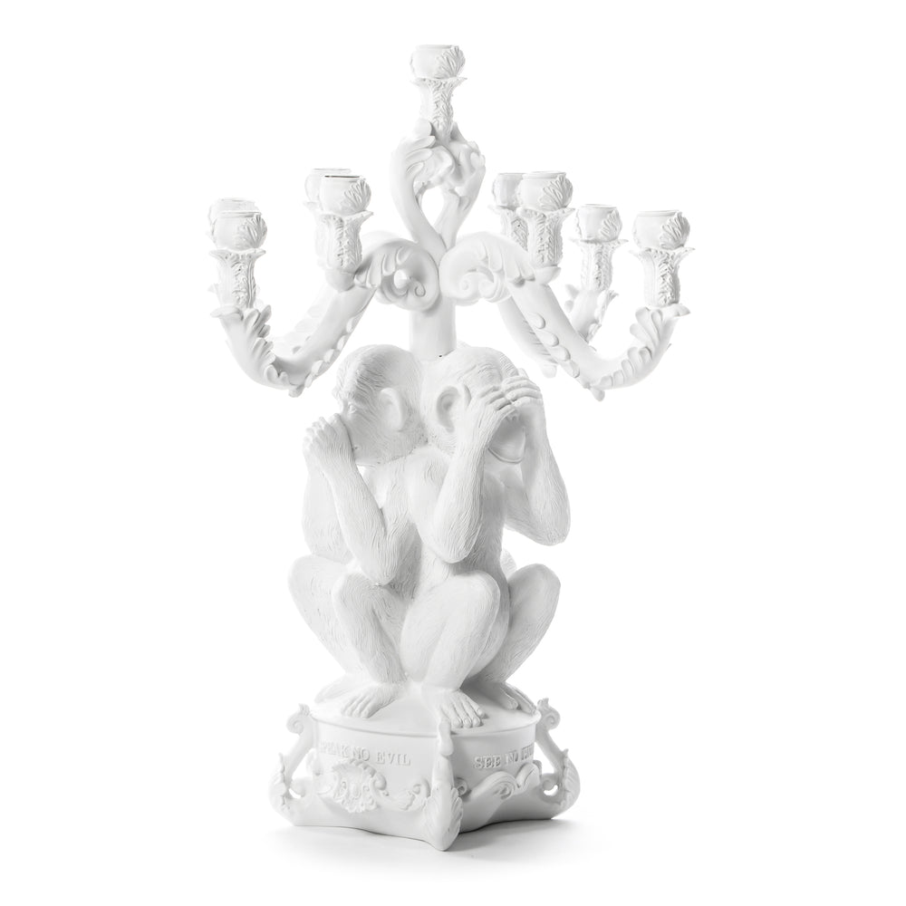 Burlesque 3 Monkeys Candle Holder