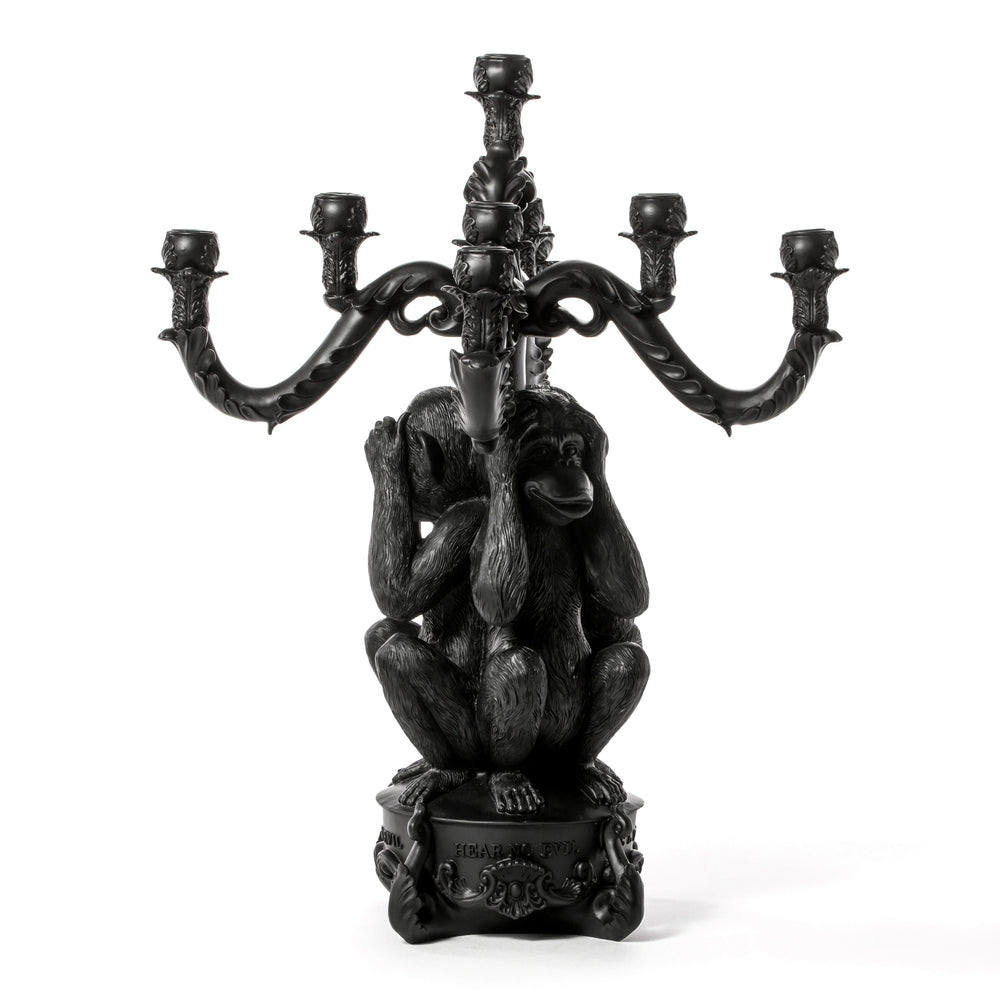 Burlesque 3 Monkeys Candle Holder