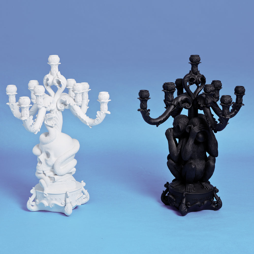 Burlesque 3 Monkeys Candle Holder