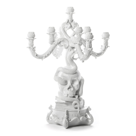 Burlesque Skull Candle Holder