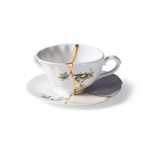 Kintsugi Tea Cup and Saucer