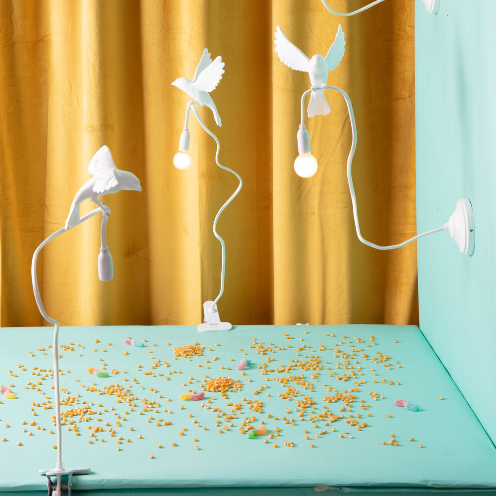 Seletti Sparrow Lamp Lampada A Parete Con Uccellino - Landing, Design Marcantonio, LED 2W Incluso