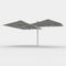Unity Square Trio Umbrella  option Charcoal Tweed / Space Gray