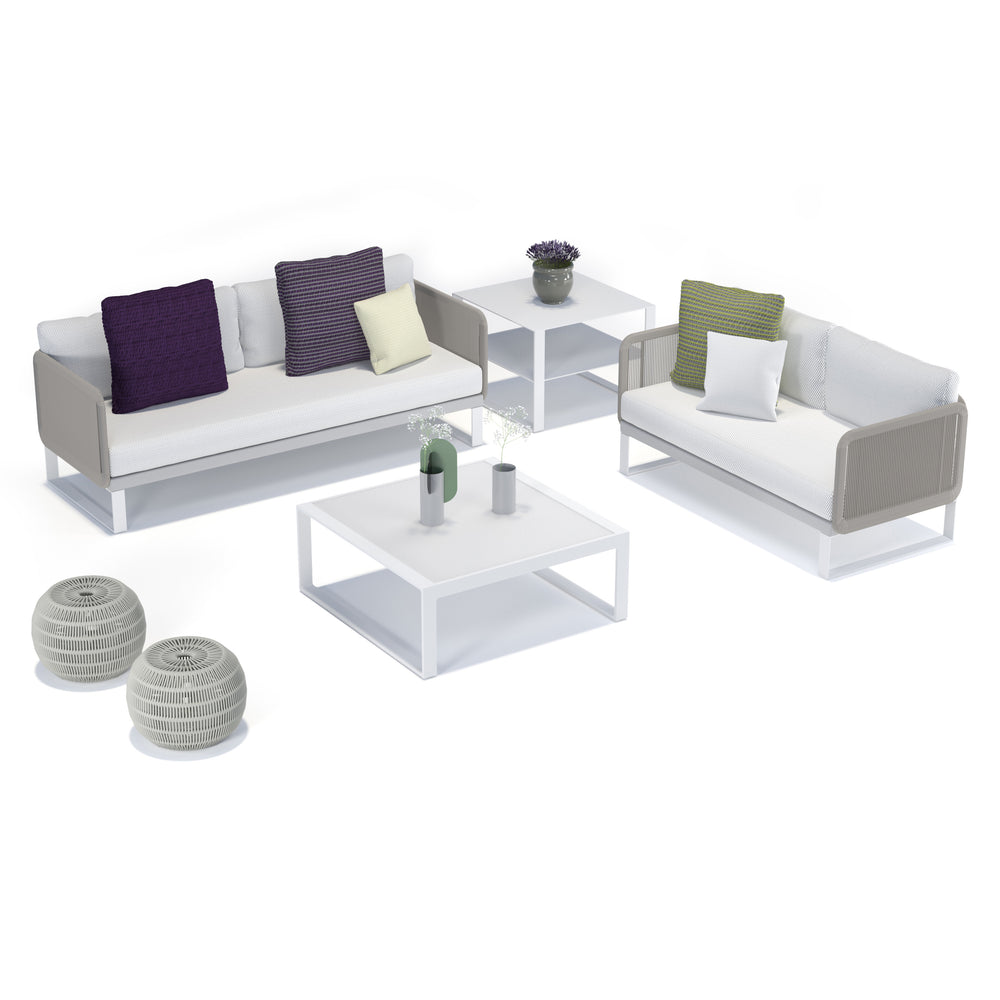 Komfy Outdoor Coffee Table with Glass Top