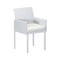 Komfy Dining Armchair  option Mat Blanc/Blanc / Deauve Canvas