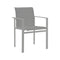 Kwadra Dining Arm Chair (Set of 2)  option Matte Grey / Gris Canvas Woven