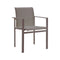 Kwadra Dining Arm Chair (Set of 2)  option Matte Moka / Taupe Canvas Woven