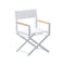 Oskar Folding Director's Chair  option Matte Blanc / Blanc Canvas Woven