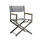 Oskar Folding Director's Chair  option Matte Grey / Gris Canvas Woven