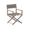 Oskar Folding Director's Chair  option Matte Moka / Taupe Canvas Woven