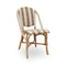 Affaire Sofie Stripe Dining Side Chair  option Cappuccino / Ivory
