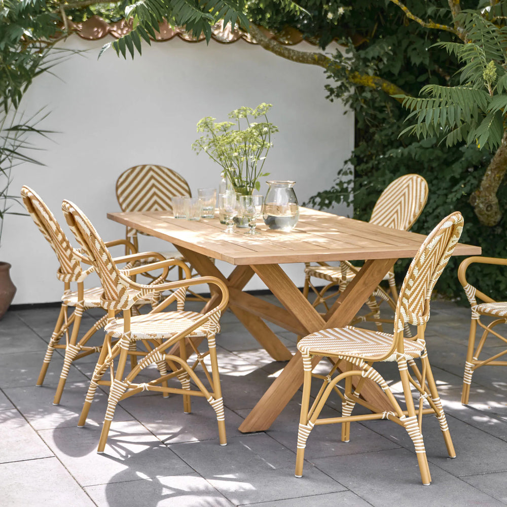 Alu Affaire Isabell Chevron Outdoor Dining Side Chair