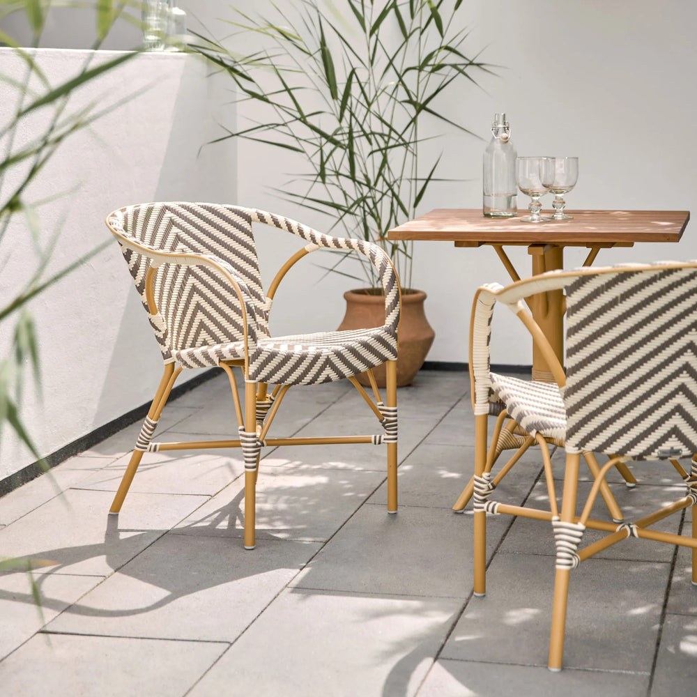 Alu Affaire Madeleine Chevron Outdoor Dining Armchair