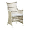 Davinci Outdoor Armchair  option Dove White/Tempotest White Canvas