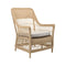 Dawn Outdoor Lounge Chair  option Natural / Sunbrella Sailcloth Seagull