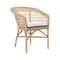 Emma Outdoor Dining Chair  option Natural / Tempotest White Canvas
