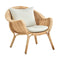 Madame Lounge Chair  option Tempotest White Canvas