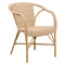 Madeleine Outdoor Dining Chair  option Almond / Natural with Natural Dots