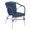 Madeleine Outdoor Dining Chair  option White / Navy Blue with White Dots