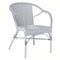 Madeleine Outdoor Dining Chair  option White / White with Cappuccino Dots