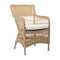 Marie Outdoor Armchair  option Natural / Tempotest White Canvas