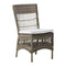 Marie Outdoor Side Chair  option Antique / Tempotest White Canvas