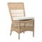 Marie Outdoor Side Chair  option Natural / Tempotest White Canvas