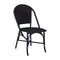 Sofie Outdoor Side Chair  option Black / Black with Cappuccino Dots