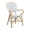 Isabell Outdoor Armchair  option Almond Frame / White with Cappuccino Dots