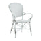 Isabell Outdoor Armchair  option White Frame / White with Cappuccino Dots
