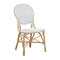 Isabell Outdoor Side Chair  option Almond Frame / White with Cappuccino Dots