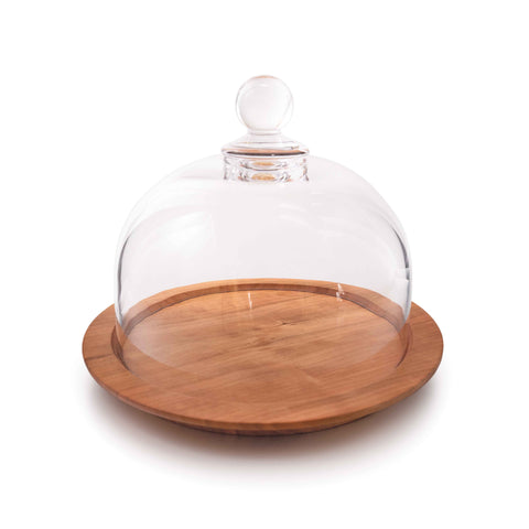 Hartland Cheese Dome with Cherry Wood Base