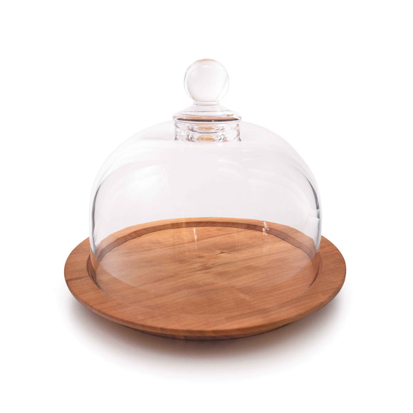 Hartland Cheese Dome with Cherry Wood Base