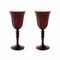 Milk Rialto Wine Glass (Set of 2)  option Ox Blood