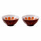 Rialto Glass Bowl (Set of 2)  option Oxblood