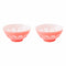 Rialto Glass Bowl (Set of 2)  option Salmon