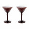 Rialto Martini Glass (Set of 2)  option Oxblood