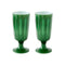 Empire Footed Ale Glass (Set of 2)  option Malachite