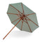 Messina Round Umbrella  option Light Apricot / Dark Green Stripe
