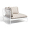 Bonan Lounge End Outdoor Sofa  option Light Grey Sunbrella Renaissance Heritage Ash