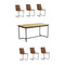 Grinda Dining Set for 6  option Small Table with 6 Chairs