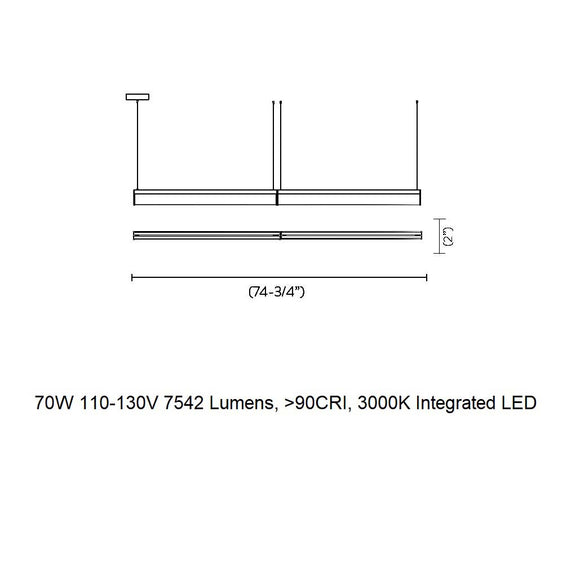 Modula Linear LED Pendant Light