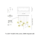 Tulip Linear LED Chandelier