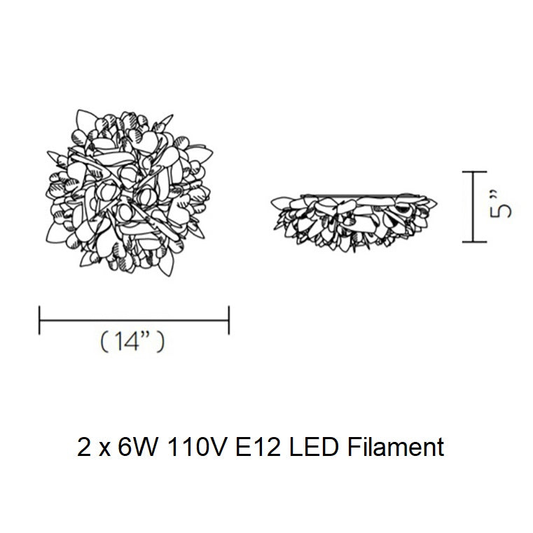 Veli Foliage Wall/Ceiling Light