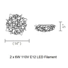 Veli Foliage Wall/Ceiling Light