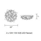 Veli Foliage Wall/Ceiling Light