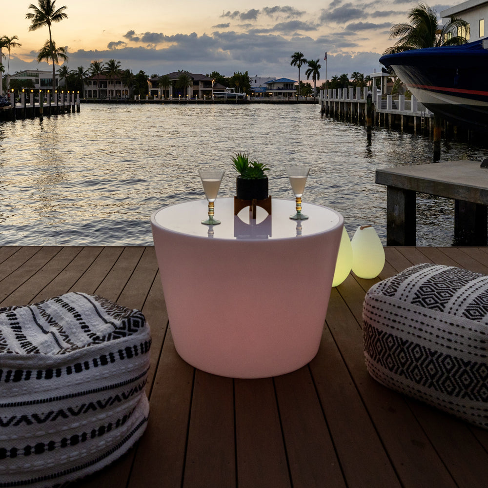 Bass Illuminated Bluetooth LED Outdoor Coffee Table
