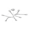 Abstraction LED Pendant Light  option Bright Satin Aluminum